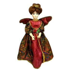 VTG 1991 Holiday Edition Porcelain Angel Doll 17" by Antique Heritage w Box